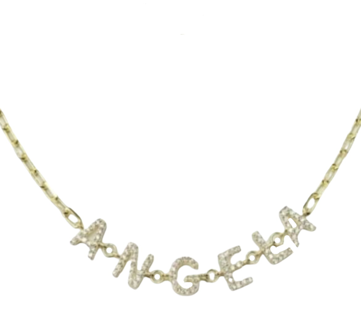 Cz name sale necklace