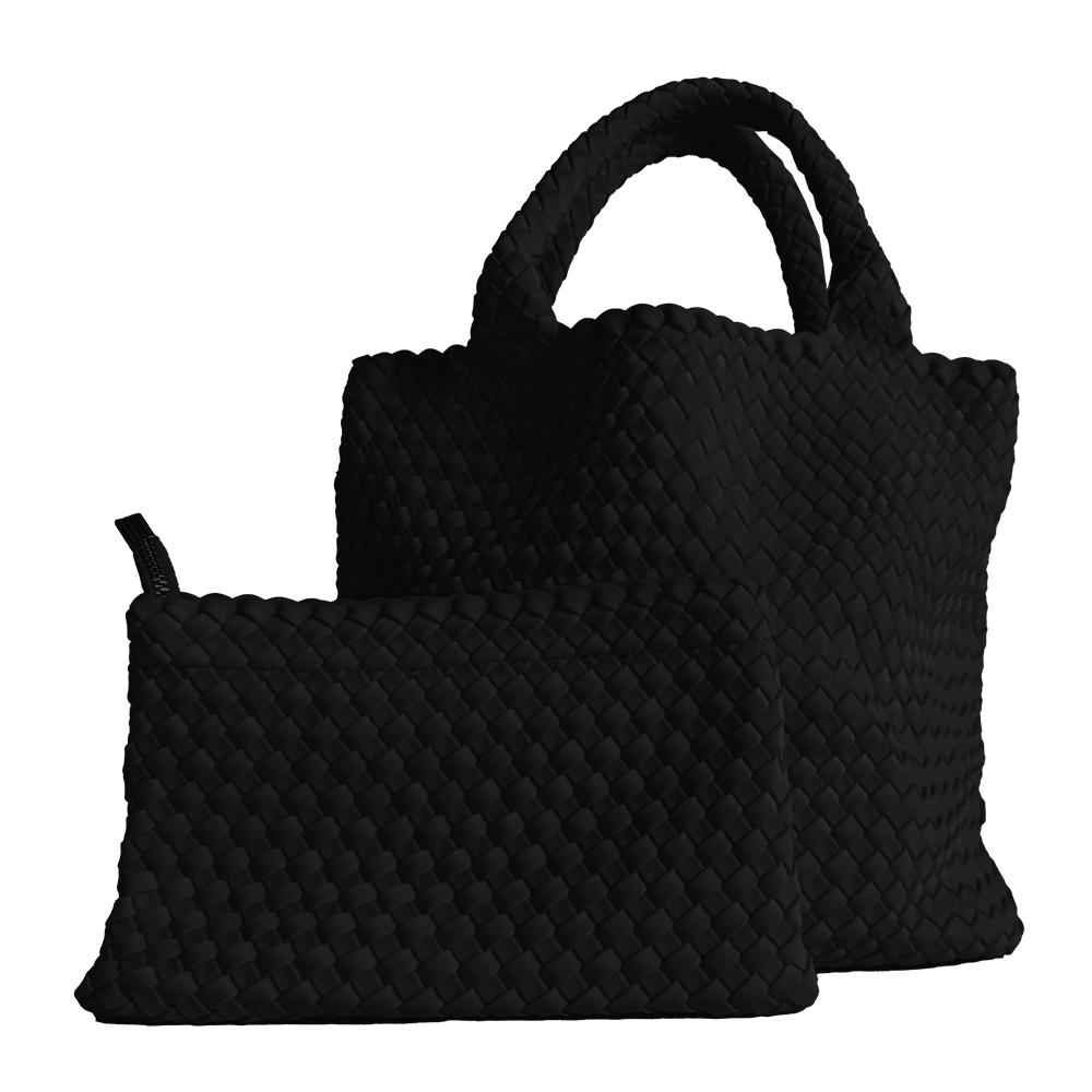 Lily Woven Neoprene Tote with Pouch