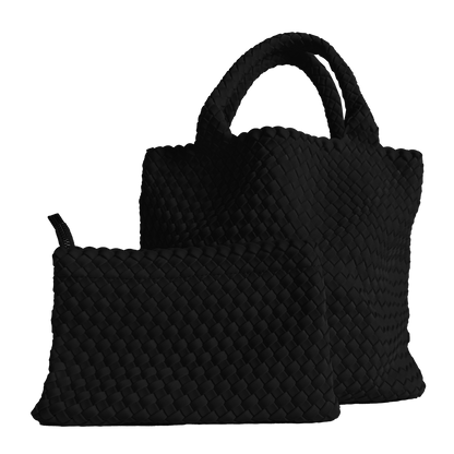 Lily Woven Neoprene Tote with Pouch