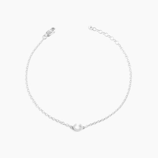 Ella Stein Diamond Initial Bracelet Silver