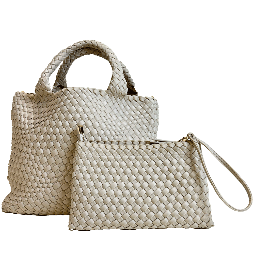 Lily Woven Neoprene Tote with Pouch