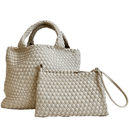 Lily Woven Neoprene Tote with Pouch