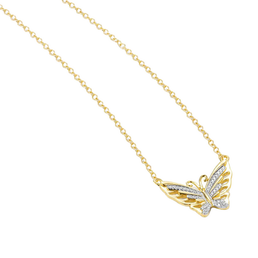 Beautiful Butterfly Diamond Necklace