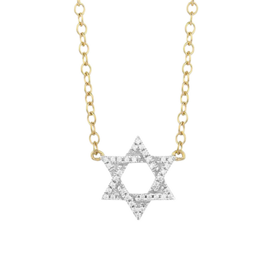 Star of David Diamond Necklace