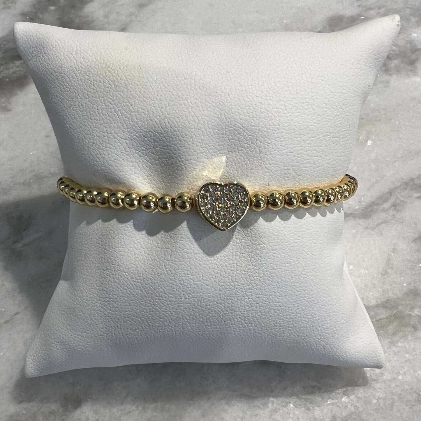 Pave Gold Heart Bracelet