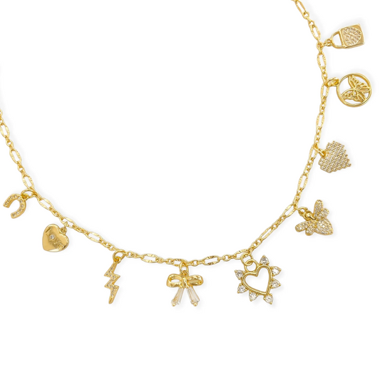 Dainty Charm Gold Necklace