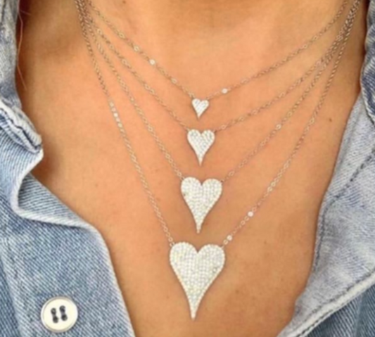 Pave Heart Necklace